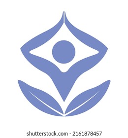 Meditation icon for logo design and spa business