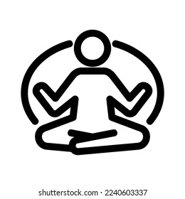 meditation icon or logo isolated sign symbol vector illustration - high quality black style vector icons
