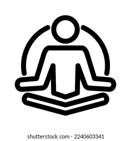 meditation icon or logo isolated sign symbol vector illustration - high quality black style vector icons
