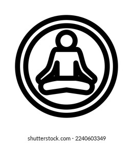 meditation icon or logo isolated sign symbol vector illustration - high quality black style vector icons
