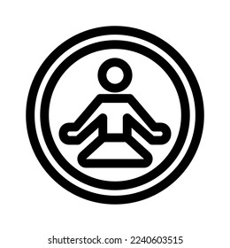 meditation icon or logo isolated sign symbol vector illustration - high quality black style vector icons
