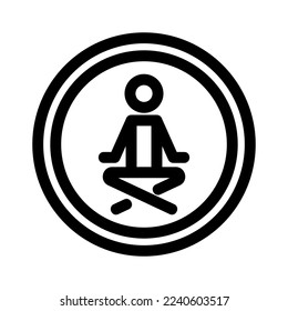 meditation icon or logo isolated sign symbol vector illustration - high quality black style vector icons
