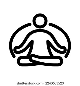 meditation icon or logo isolated sign symbol vector illustration - high quality black style vector icons
