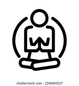 meditation icon or logo isolated sign symbol vector illustration - high quality black style vector icons
