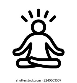 meditation icon or logo isolated sign symbol vector illustration - high quality black style vector icons
