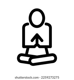 meditation icon or logo isolated sign symbol vector illustration - high quality black style vector icons