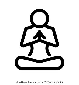 meditation icon or logo isolated sign symbol vector illustration - high quality black style vector icons