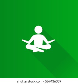 Meditation icon in Metro user interface color style. Concentration wellness health
