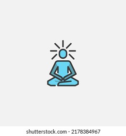 Meditation icon sign vector,Symbol, logo illustration for web and mobile