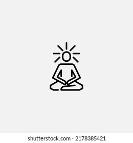Meditation icon sign vector,Symbol, logo illustration for web and mobile