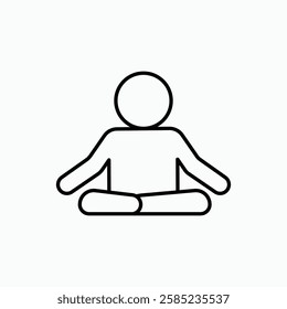 Meditation icon. simple vector icon