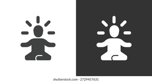 Icono de meditación. Icono de la serie de glifos sólidos
