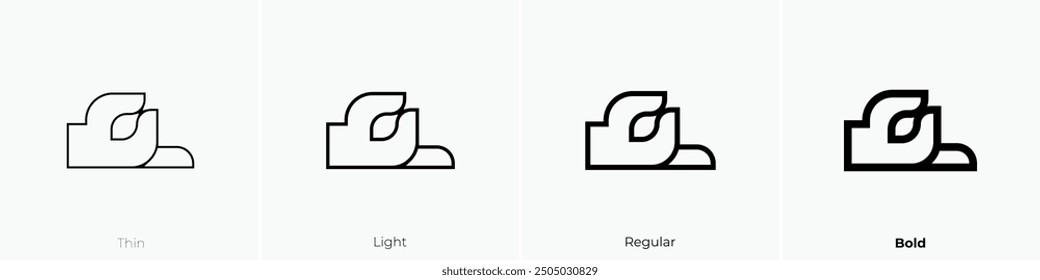 meditation icon. Thin, Light Regular And Bold style design isolated on white background