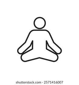 Meditation icon Thin line vector