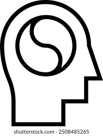 icono de meditación. Diseño de estilo lineal delgado aislado sobre fondo blanco