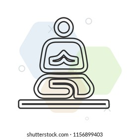 Meditation icon vector can be used as png, Meditation