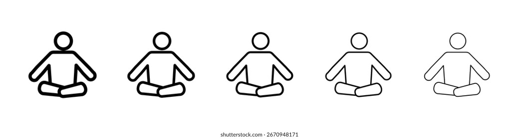 Icono de meditación colección de Vector. EPS 10
