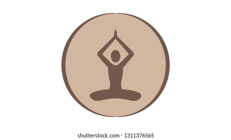Meditation icon vector design. Yoga logo