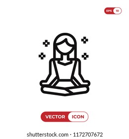 Meditation icon vector illustration