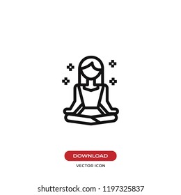 Meditation icon vector illustration