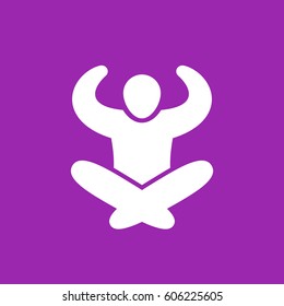 meditation icon, vector sign