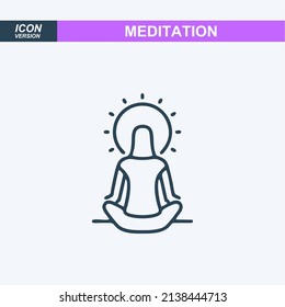 meditation icon vector sign symbol