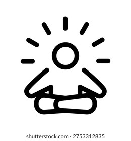 Meditation Icon Vector Symbol Design Illustration