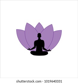 meditation icon vector , yoga