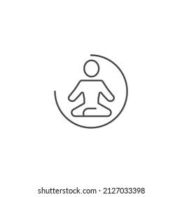 Meditation icons  symbol vector elements for infographic web