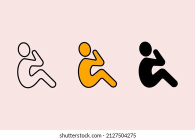 meditation icons  symbol vector elements for infographic web