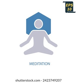 meditation icons  symbol vector elements for infographic web