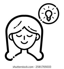 Meditation Idea Flat Icon Isolated On White Background
