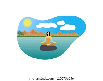 Meditation illustration vector