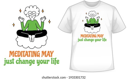 Meditation Life Vector T-Shirt Design 