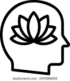 meditation line icon illustration vector