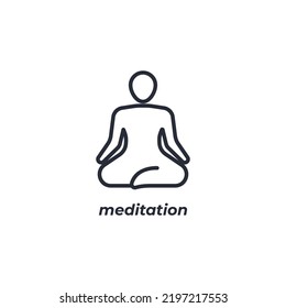 meditation line icon. linear style sign for mobile concept and web design. Outline vector icon. Symbol, logo illustration. Vector graphics