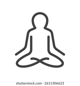 meditation line icon vector element design template web