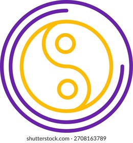 Línea de meditación Diseño de íconos de Vector de dos colores