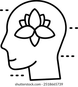 Meditation Line vector Icon Design