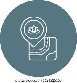 Vetor Linha Meditação Ícone Design