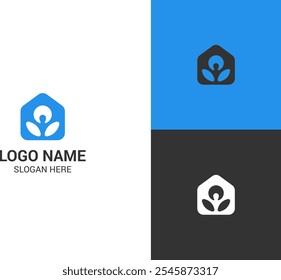Concepto de obra de arte de diseño de logotipo de meditación 