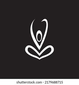 .meditation logo icon vector image , logo meditation  logo design template inspiration vector image