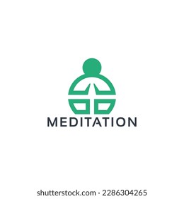 meditation logo icon vector isolated