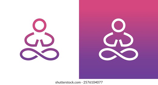 Meditation logo. Medical, calm, yoga. Icon symbol design template EPS 10.	
