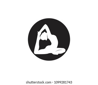 Meditation logo template vector icon design