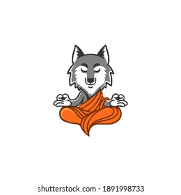 meditation logo vector and icon