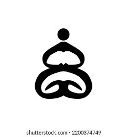 diseño de plantillas vectoriales de logotipo de meditación 
