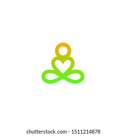 Meditation logotype, icon, vector illustration