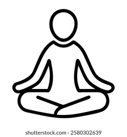 Meditation lotus pose wellness icon isolated vector