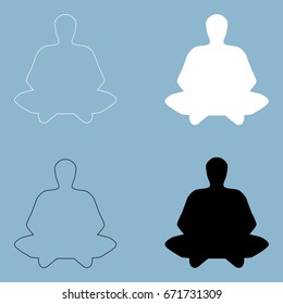 Meditation man icon .